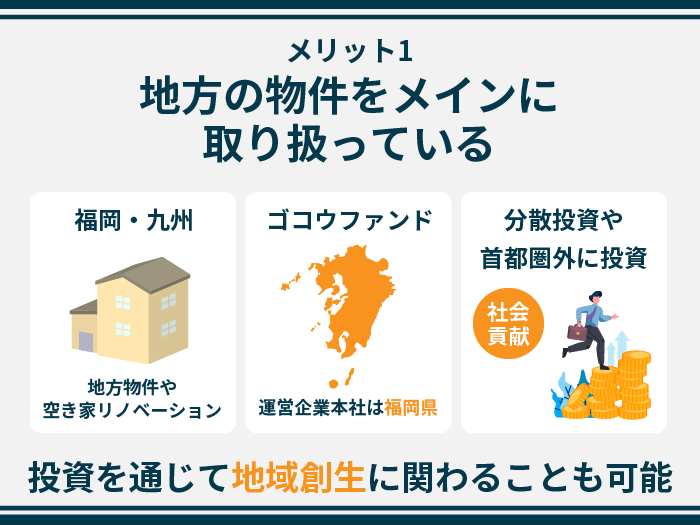 ゴコウファンドの特徴・メリット1.地方の物件をメインに取り扱っている