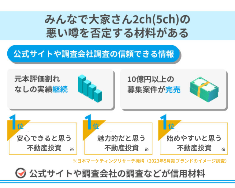 みんなで大家さん2ch（5ch）の悪い噂を否定する材料がある